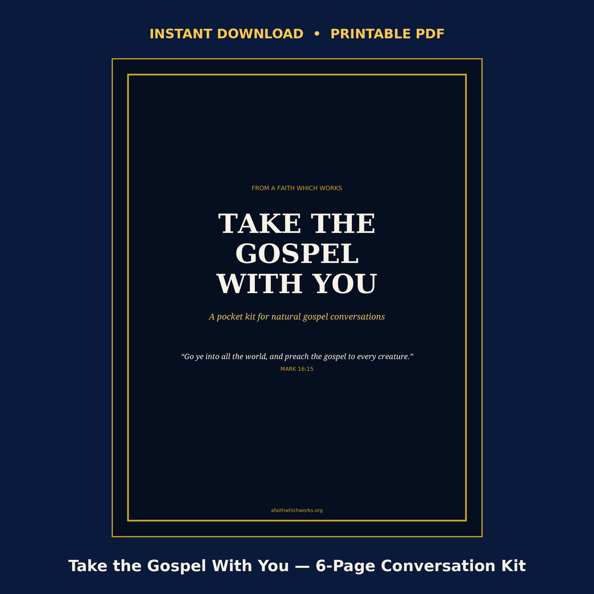 Take the Gospel With You — free gospel conversation kit